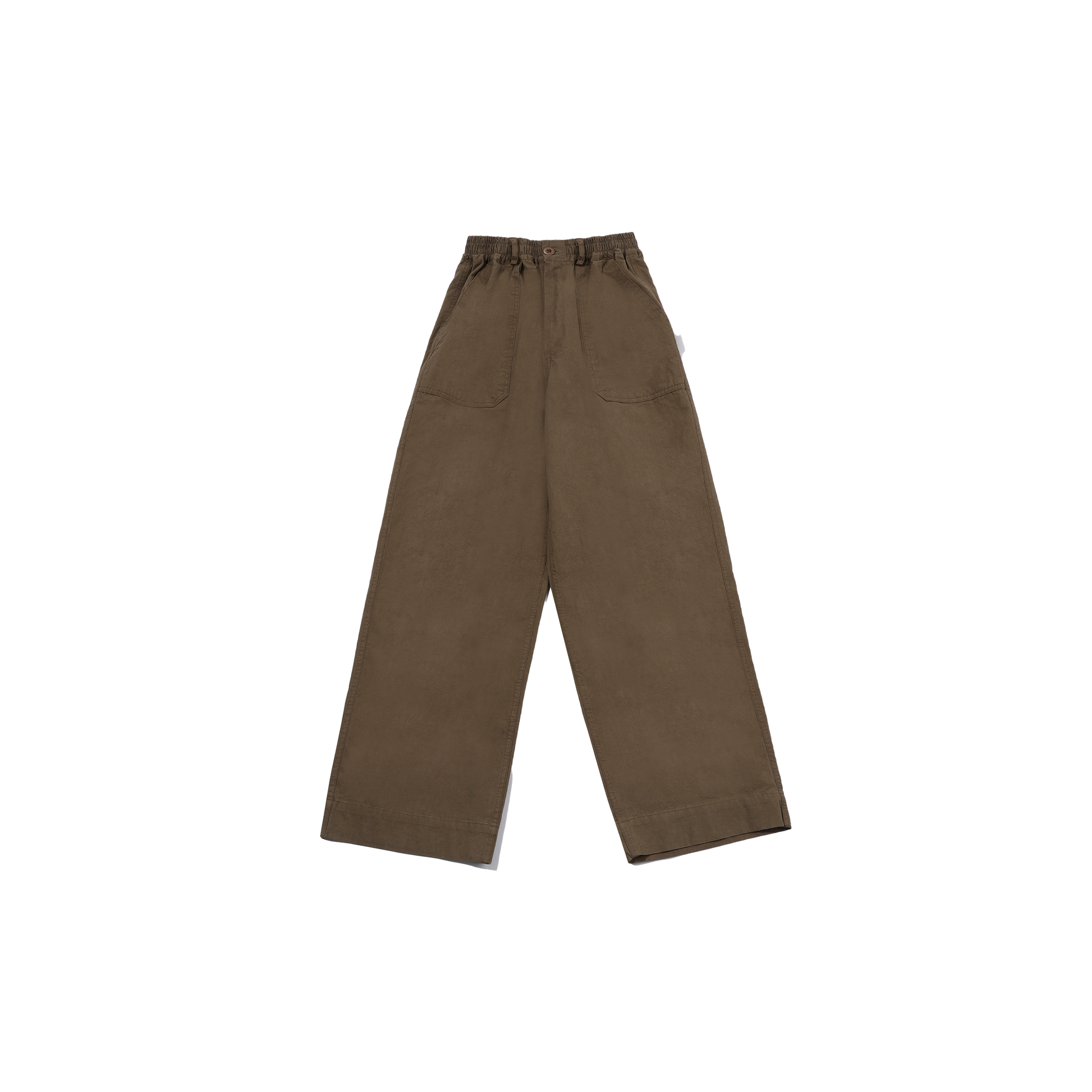 Kappy U Pants Brown One Tuck Wide Fatigue Pant