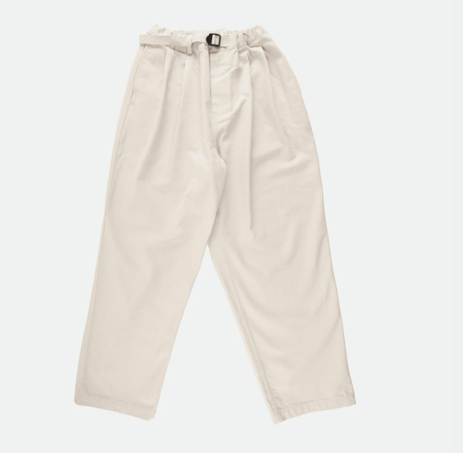 Kappy U Pants Ecru Two Tuck Wide Denim Pants