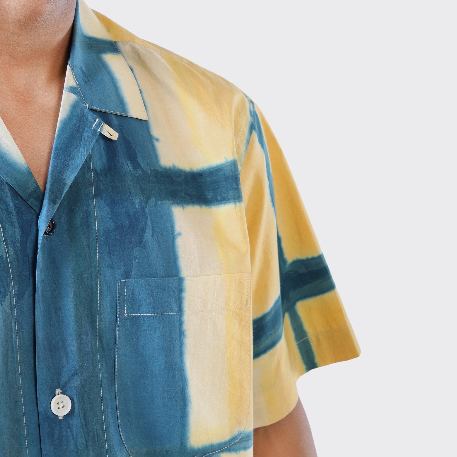 Kardo M SS Shirt Ronen SS Shirt, Yellow Clamp Dye