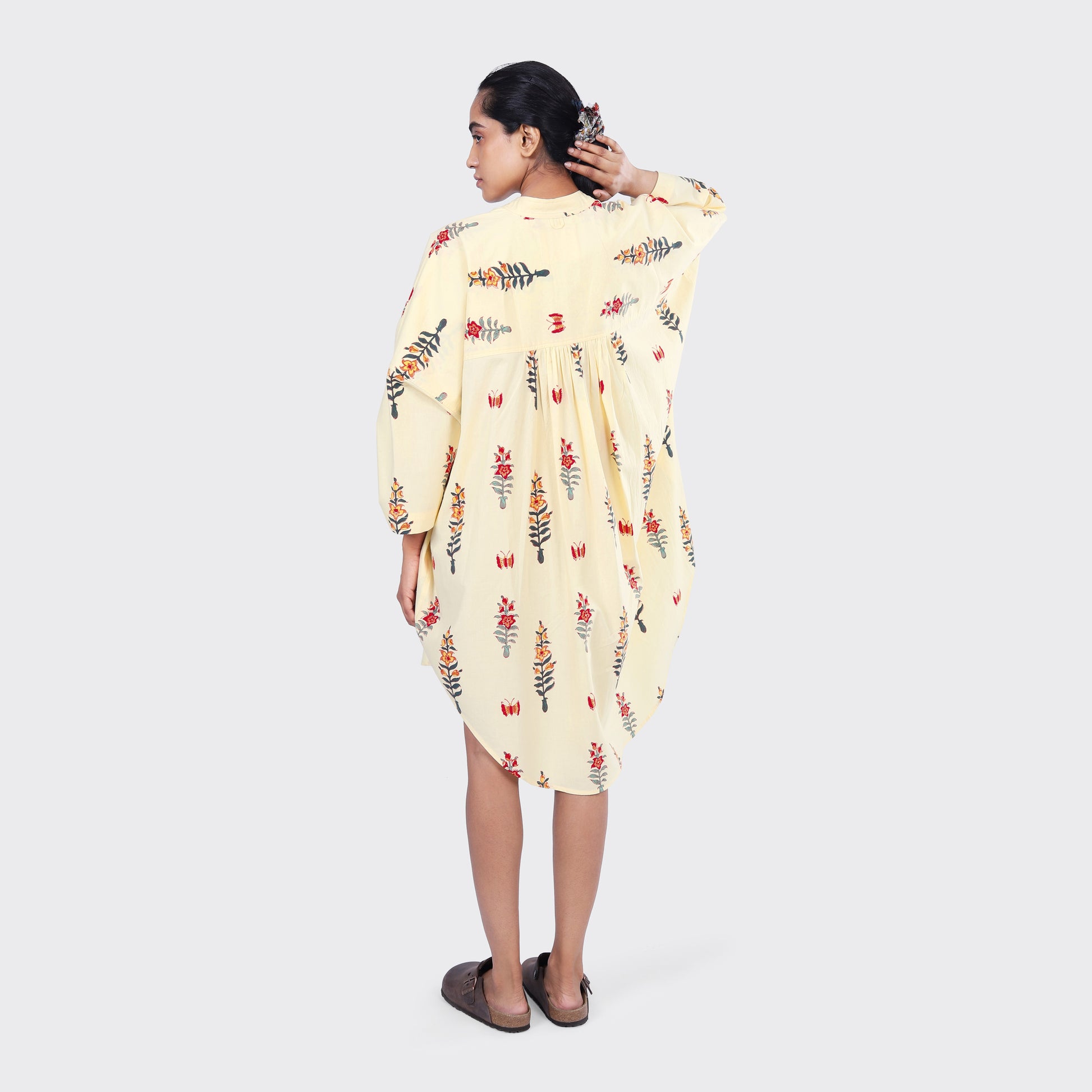 Kardo W Dress One size Aneek Shirt Dress, Block Print 138