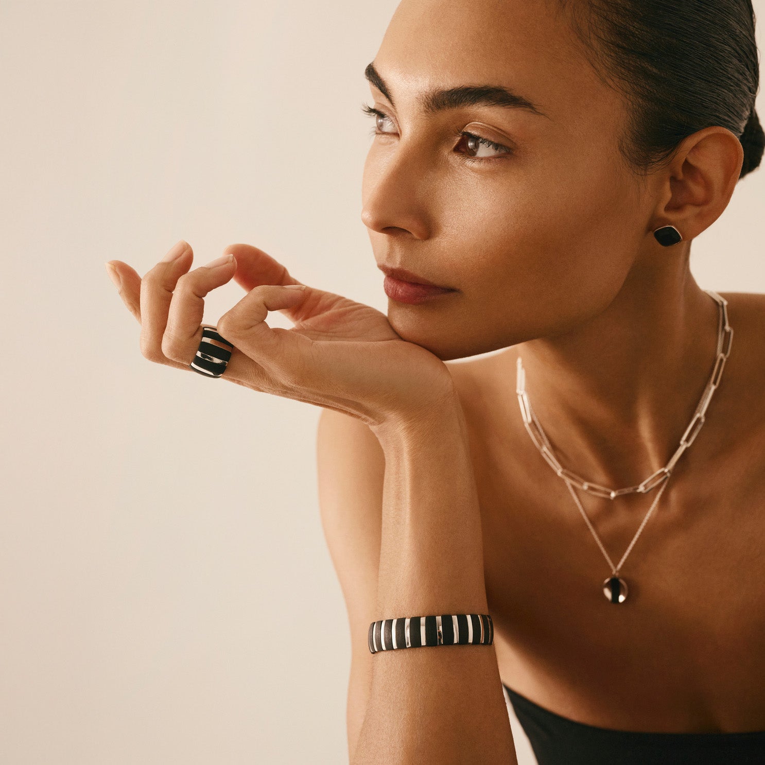 Kinraden U Jewelry Helena Striped Bangle Small