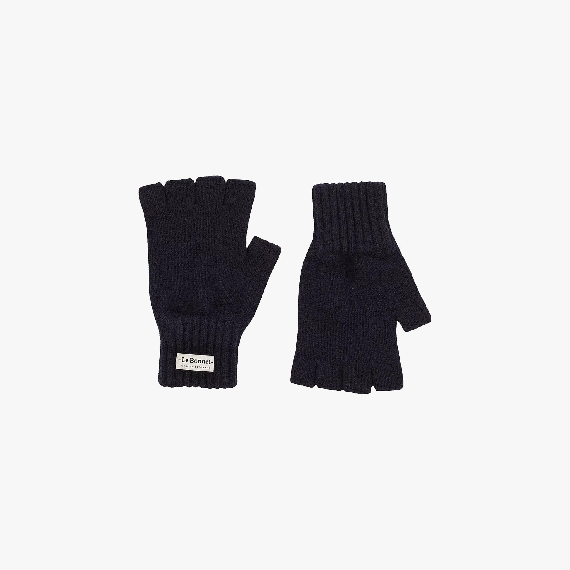 Le Bonnet Gloves Fingerless Gloves, Midnight