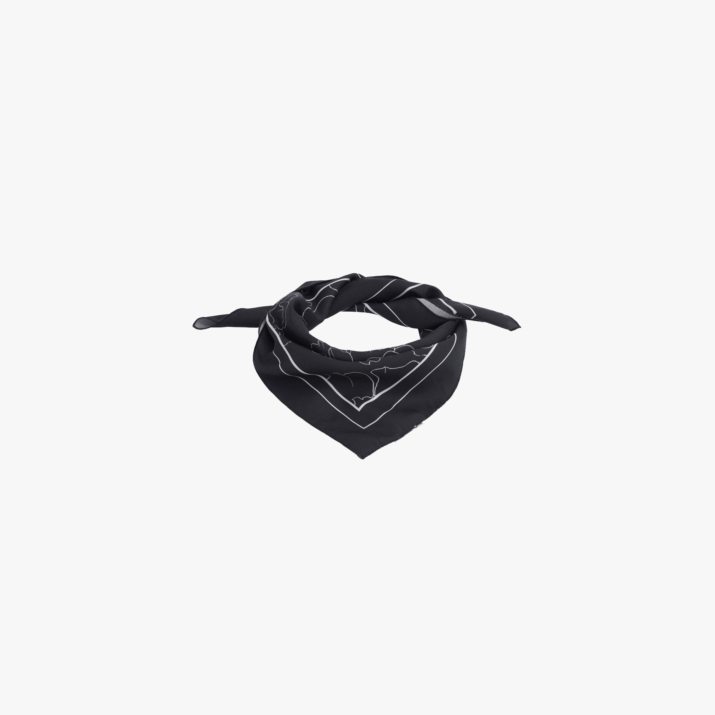 Les Deux ACCESSORIES Black / One size Flower Neckerchief-Black