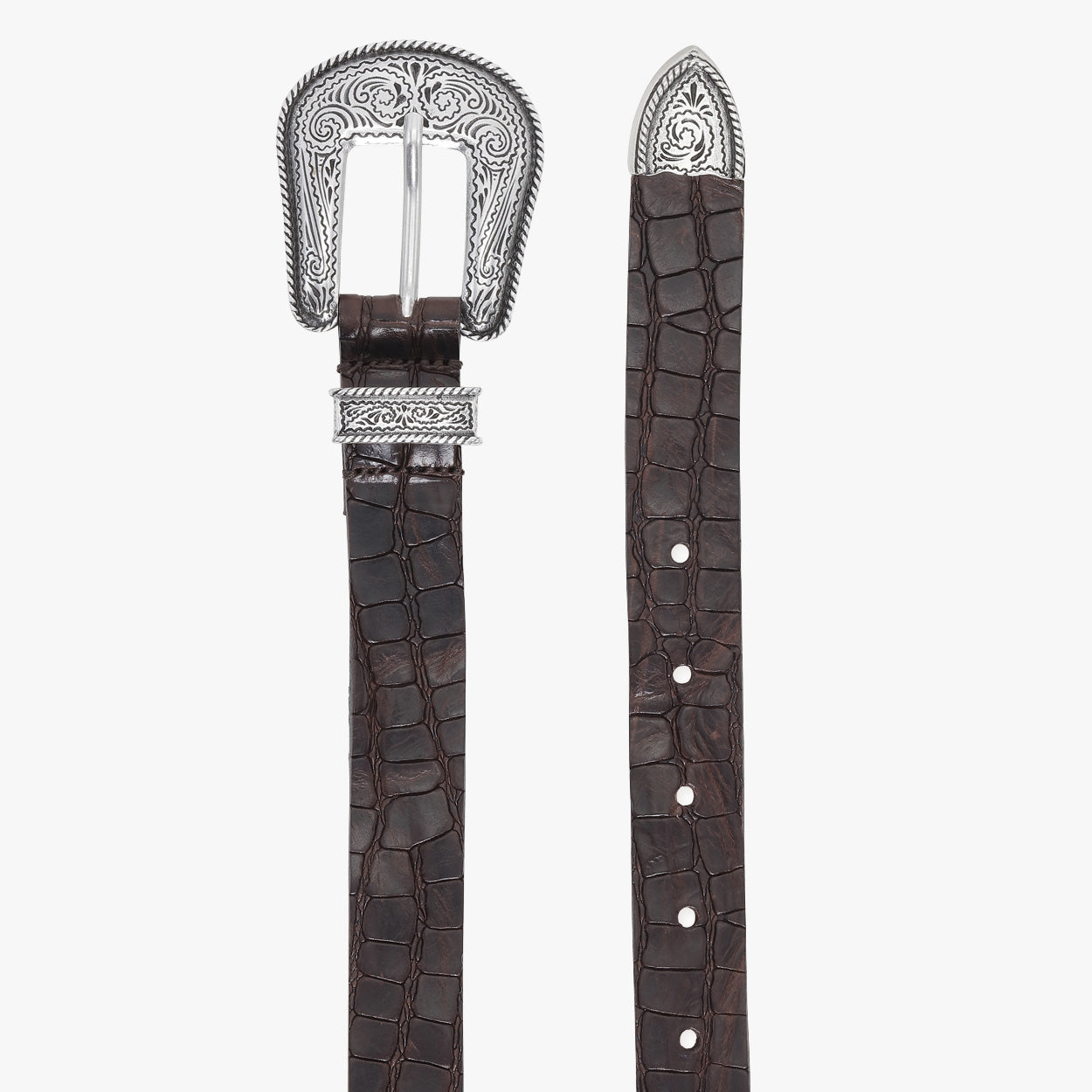 Les Deux ACCESSORIES Westen Croco Leather Belt