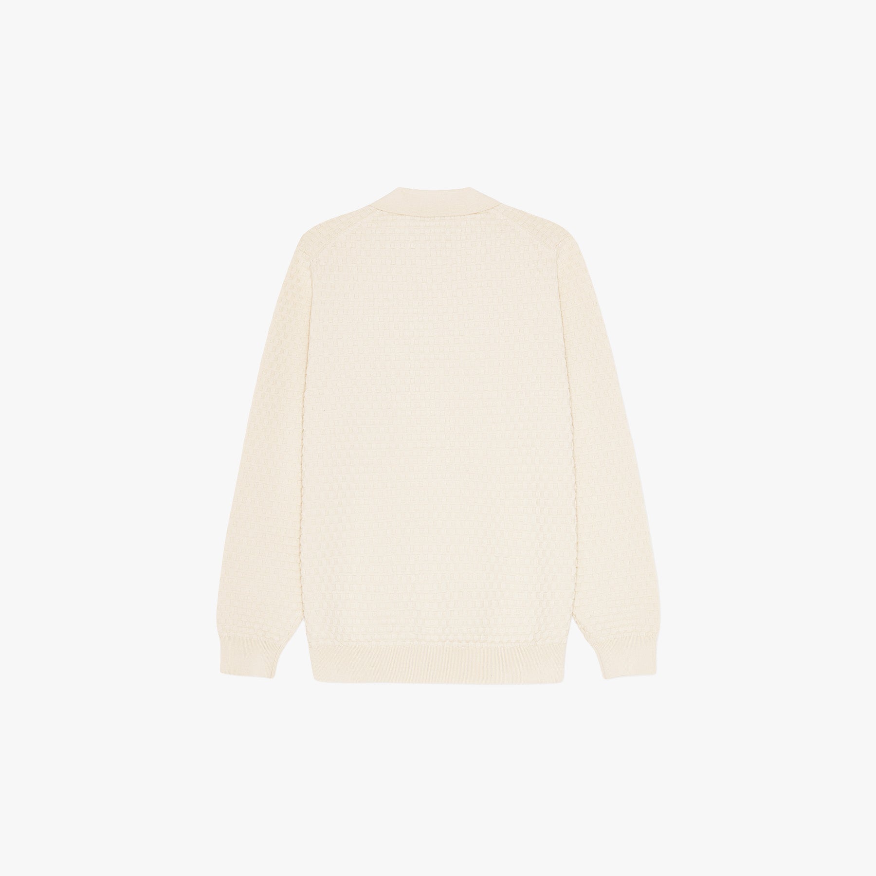 Les Deux KNITWEAR Billy Weave Knitted Ls Polo-Light Ivory