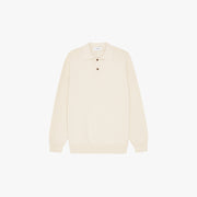 Les Deux KNITWEAR Billy Weave Knitted Ls Polo-Light Ivory