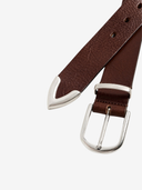 Les Deux M Belts Witten Leather Belt - Brown