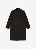 Les Deux M Jackets Herringbone Wool Coat - Mole Brown