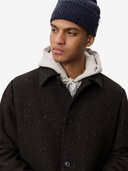 Les Deux M Jackets Herringbone Wool Coat - Mole Brown