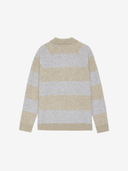 Les Deux M Knit Polo Striped Melange Knitted Polo - Light Sand Melange