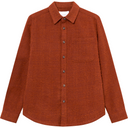 Les Deux M LS Button Down Shirt Kevin Boucle Shirt, Court Orange