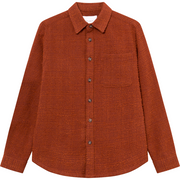 Les Deux M LS Button Down Shirt Kevin Boucle Shirt, Court Orange