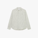 Les Deux M LS Button Down Shirt Kristian Linen B.D. Shirt, Light Ivory/Lichen Green