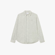 Les Deux M LS Button Down Shirt Kristian Linen B.D. Shirt, Light Ivory/Lichen Green