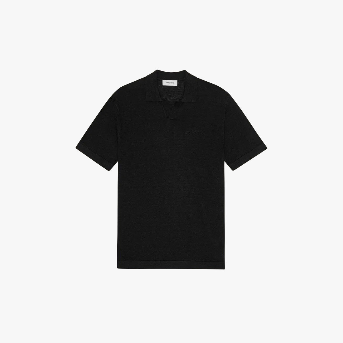 Les Deux M Polo Black / XS Emmanuel Knit Polo