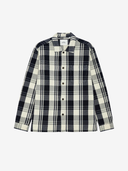 Les Deux M Shirts Structured Check Overshirt - Dark Navy Blue