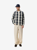 Les Deux M Shirts Structured Check Overshirt - Dark Navy Blue