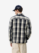 Les Deux M Shirts Structured Check Overshirt - Dark Navy Blue