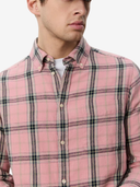 Les Deux M Shirts Vintage Check Shirt - India Ink Blue