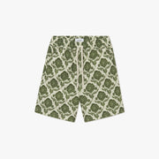 Les Deux M Shorts Vintage Green/Ivory / S Lesley Flower Tile AOP Shorts