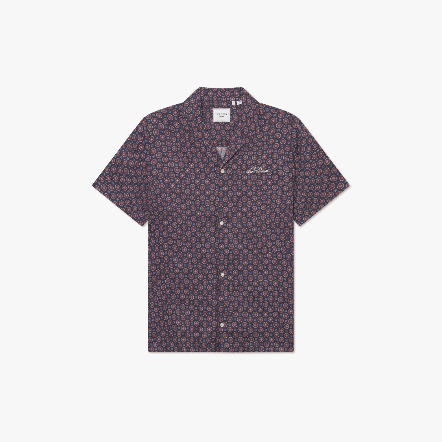 Les Deux M SS Button Down Dark Navy / S Foulard AOP SS Shirt