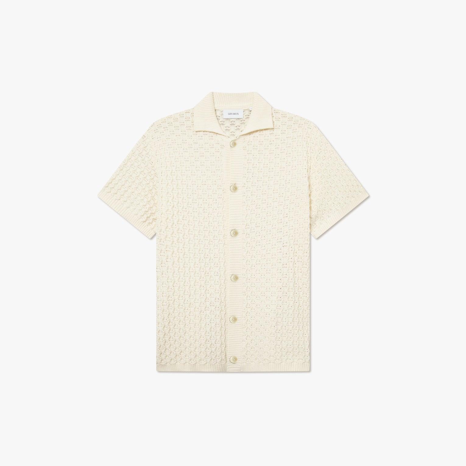 Les Deux M SS Button Down Ivory / S Gespertus SS Knit Shirt