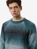 Les Deux M Sweaters Gradient Roundneck Knit - Mediterranea Green