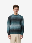 Les Deux M Sweaters Gradient Roundneck Knit - Mediterranea Green