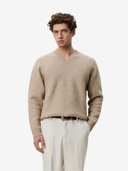 Les Deux M Sweaters Melange V-Neck Knit - Light Sand Melange