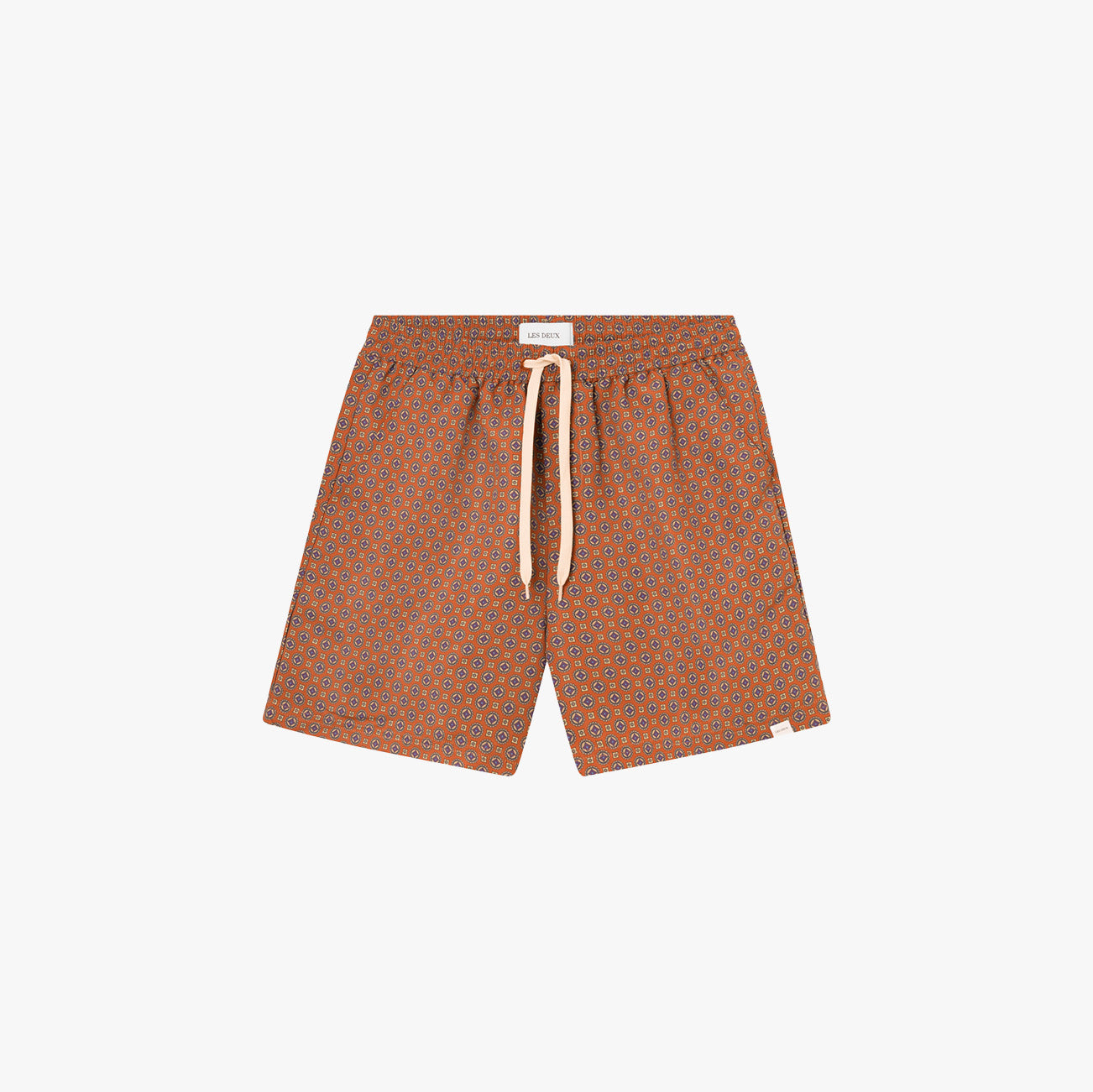 Les Deux M Swim Stan AOP Swim Shorts 2.0, Terrocotta/Pineapple