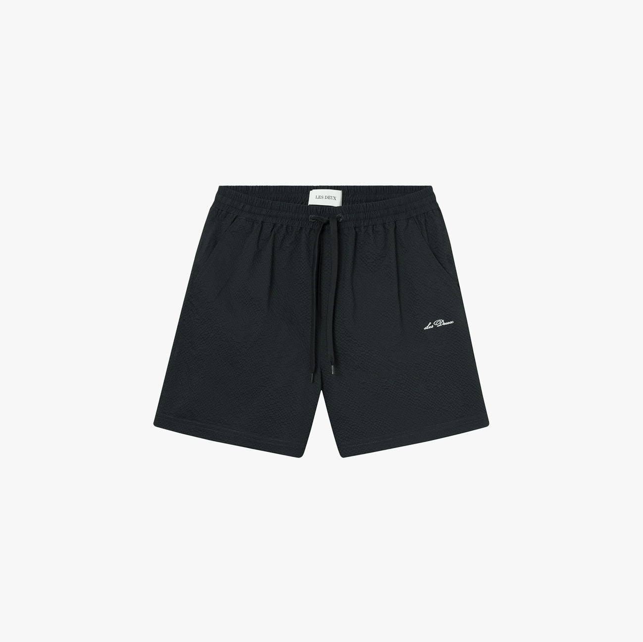 Les Deux M Swim Stan Seersucker Swim Shorts 2.0, Dark Navy
