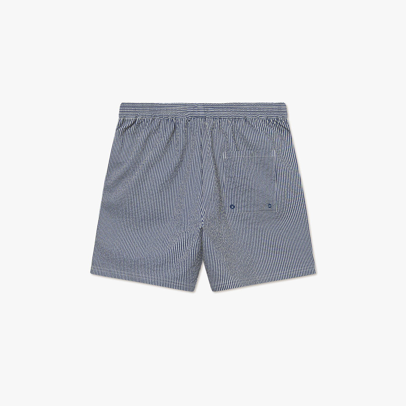 Les Deux M Swim Stan Stripe Seersucker Swim Shorts, Light Sand/Blueprint