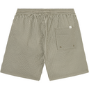 Les Deux M Swim Stan Stripe Seersucker Swim Shorts, Olive Night/Light Ivory
