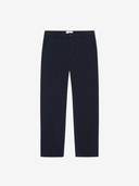Les Deux M Trousers Como Solid Slack Pants - Dark Navy Blue