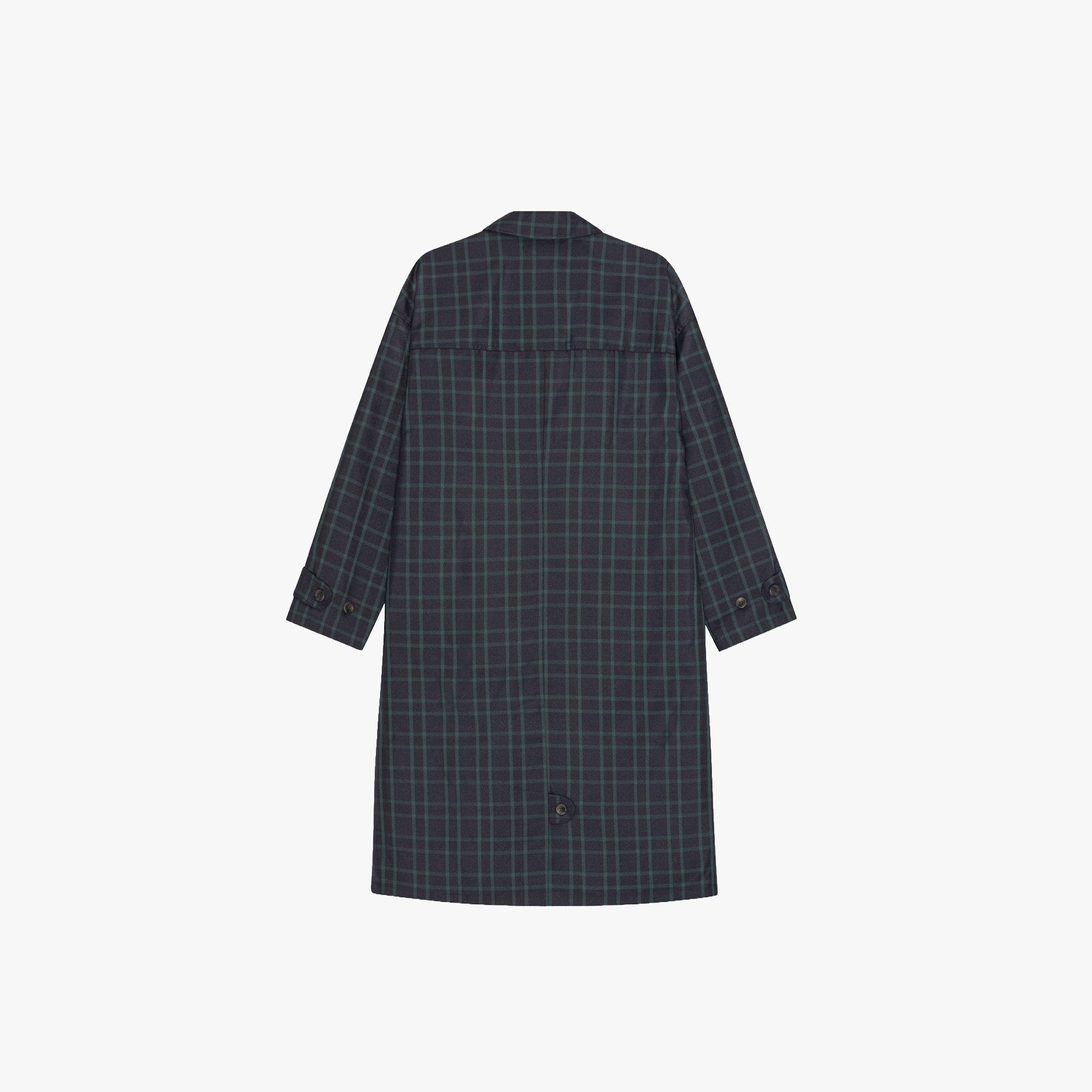 Les Deux OUTERWEAR Mateo Check Coat-Dark Navy