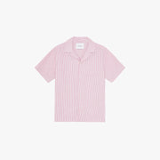Les Deux SHIRT Crocus Pink / XS Lukas Stripe Cotton Linen Ss Shirt