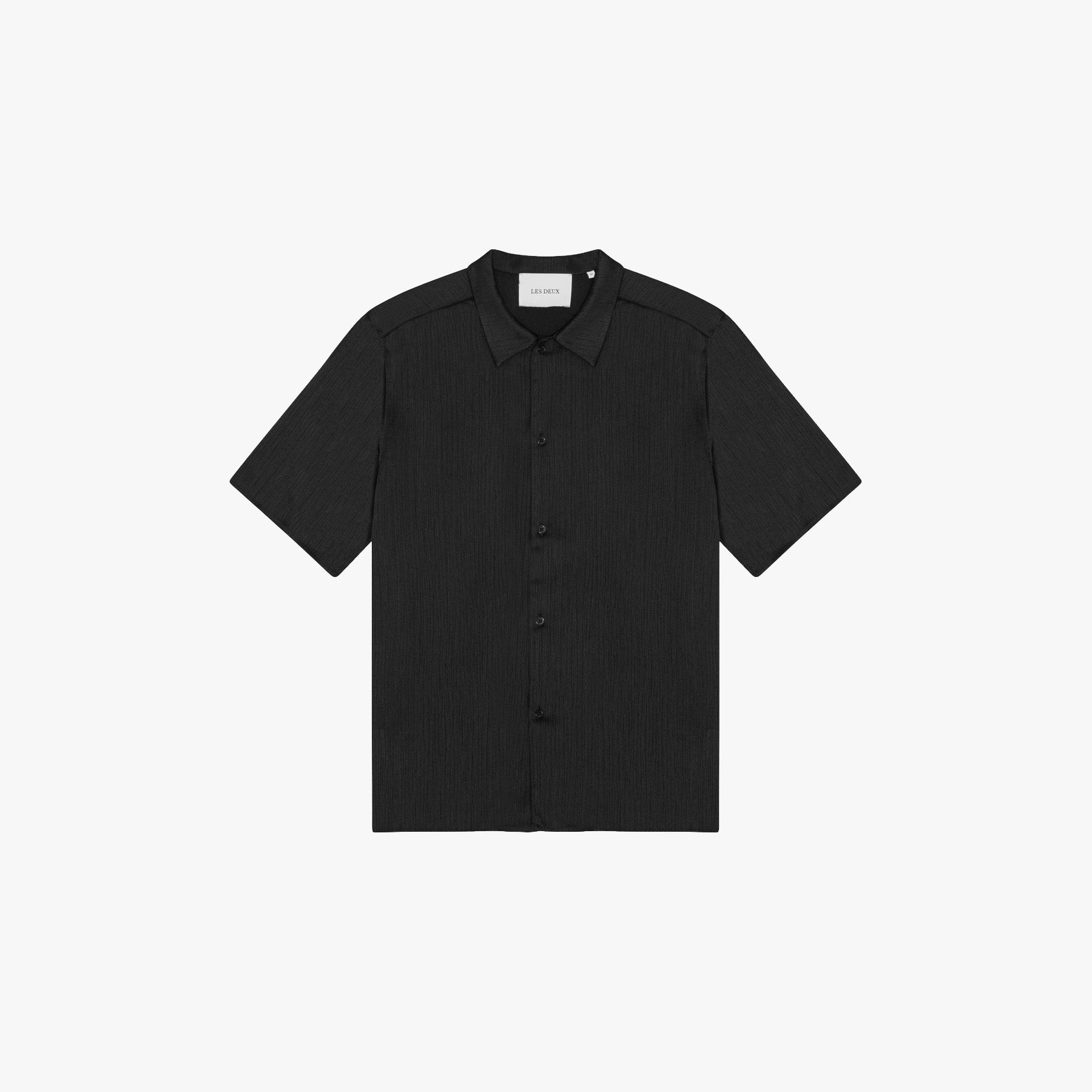 Les Deux SHIRT Hector Plissé Ss Shirt-Black
