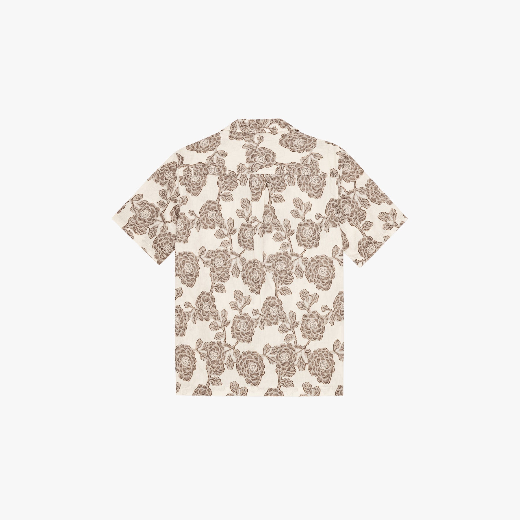 Les Deux SHIRT Lesley Flower Jacquard Ss Shirt-Ivory