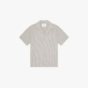 Les Deux SHIRT Teak Brown / XS Lukas Stripe Cotton Linen Ss Shirt