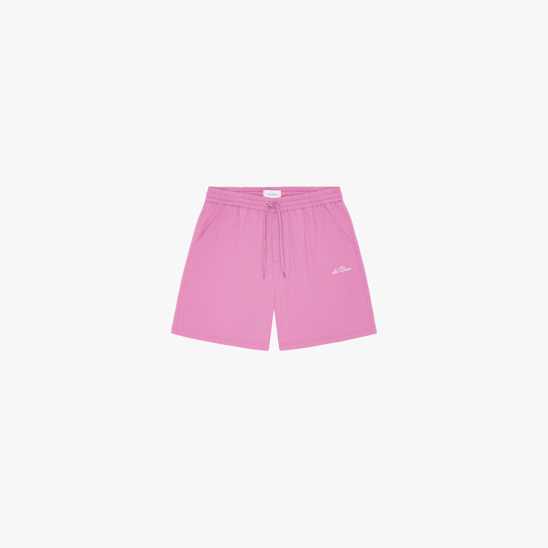 Les Deux SHORTS Crocus Pink / XS Stan Seersucker Swim Shorts-Dark Navy