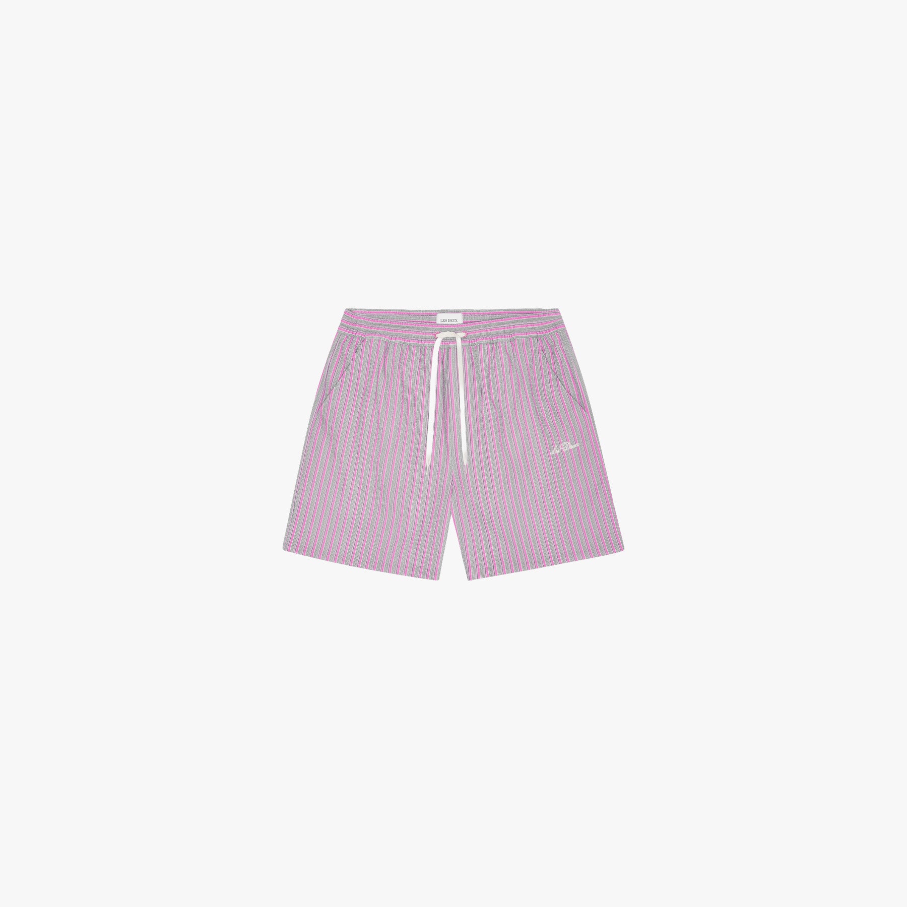 Les Deux SHORTS Crocus Pink / XS Stan Stripe Seersucker Swim Shorts