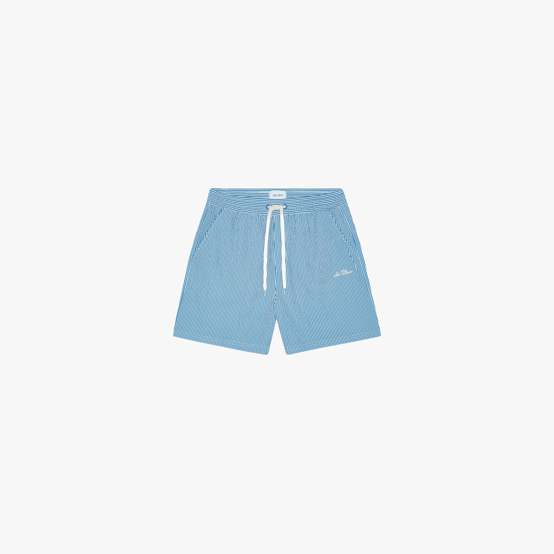 Les Deux SHORTS Palace Blue / XS Stan Stripe Seersucker Swim Shorts