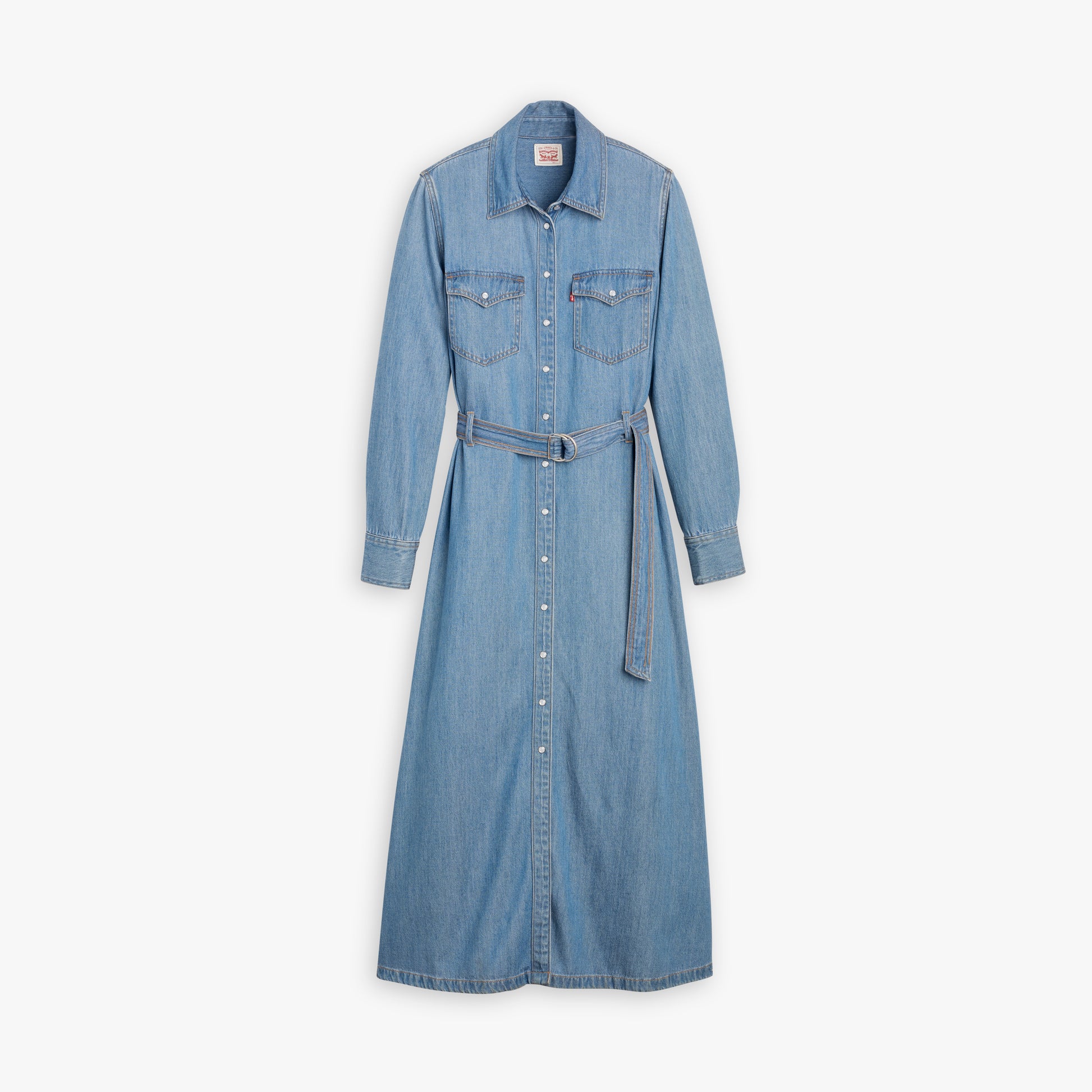 Levis Dresses Quincey Longsleeve Maxi Dress - Bright Mid Stone