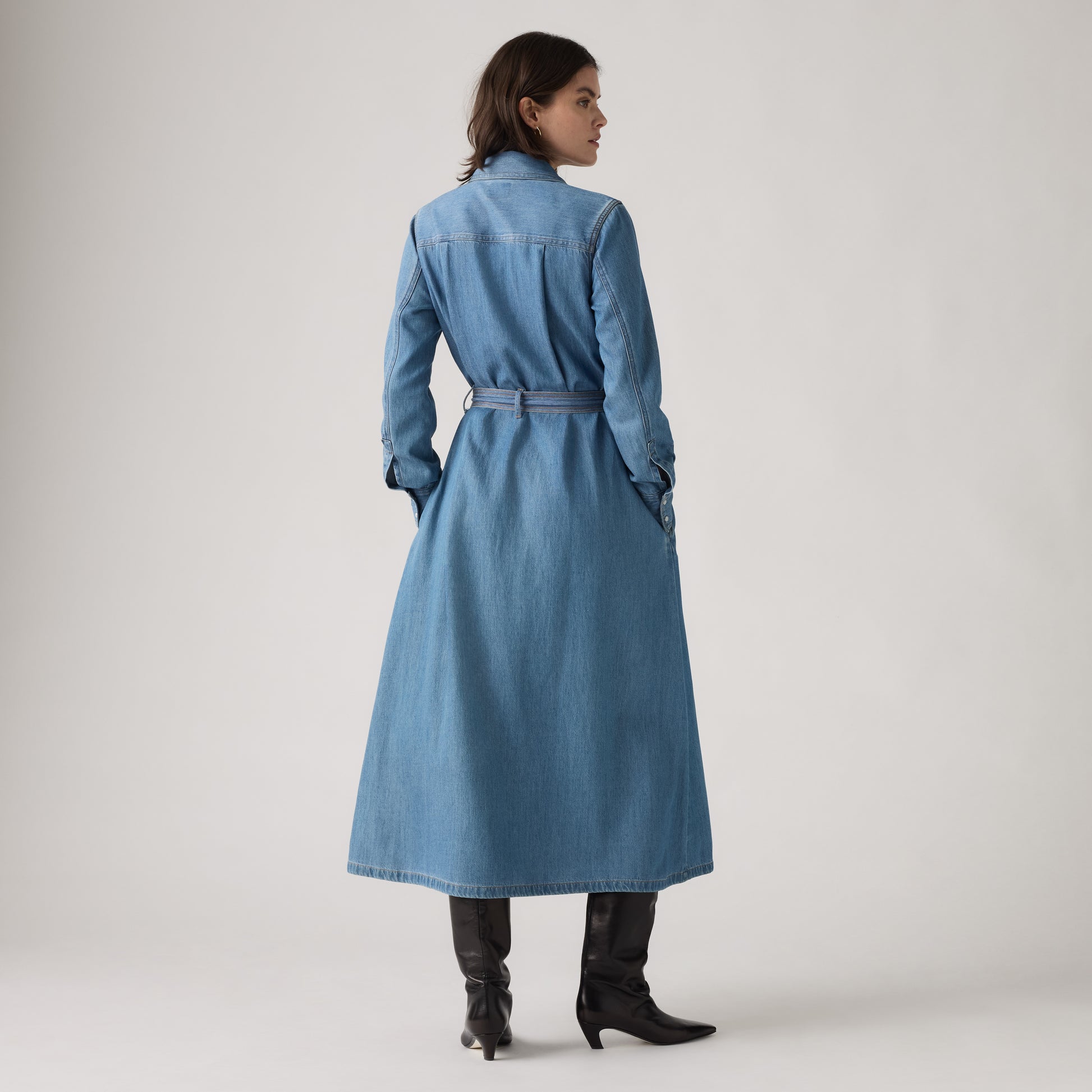 Levis Dresses Quincey Longsleeve Maxi Dress - Bright Mid Stone