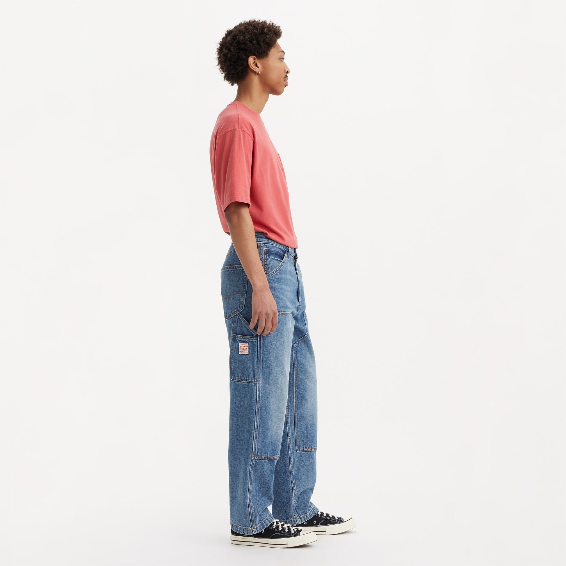 Levis M Denim 568 Loose STRT Double Knee Detroit Wash - Medium Indigo
