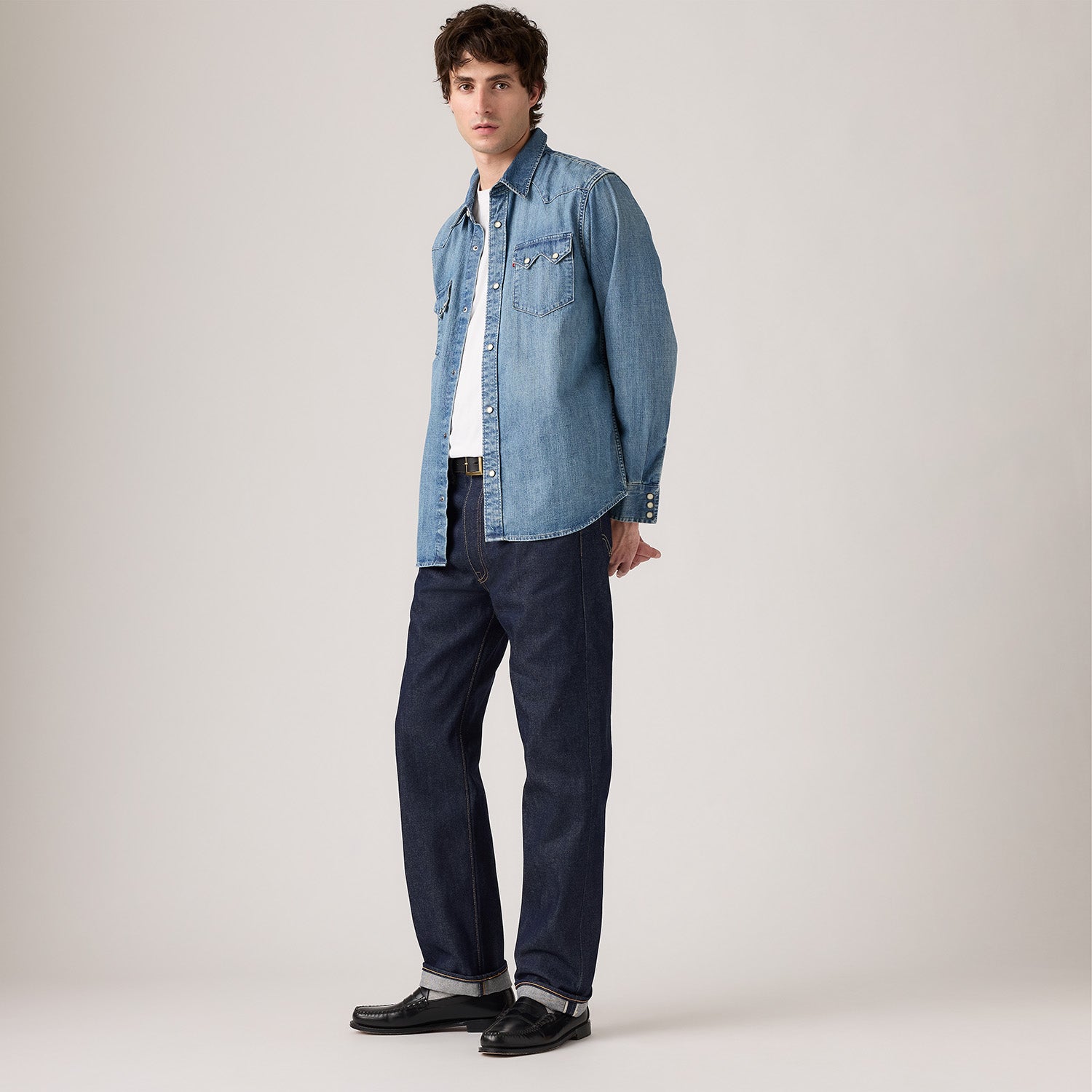 Levis M Denim Pant 501 Original, Hudson Selvedge Rigid