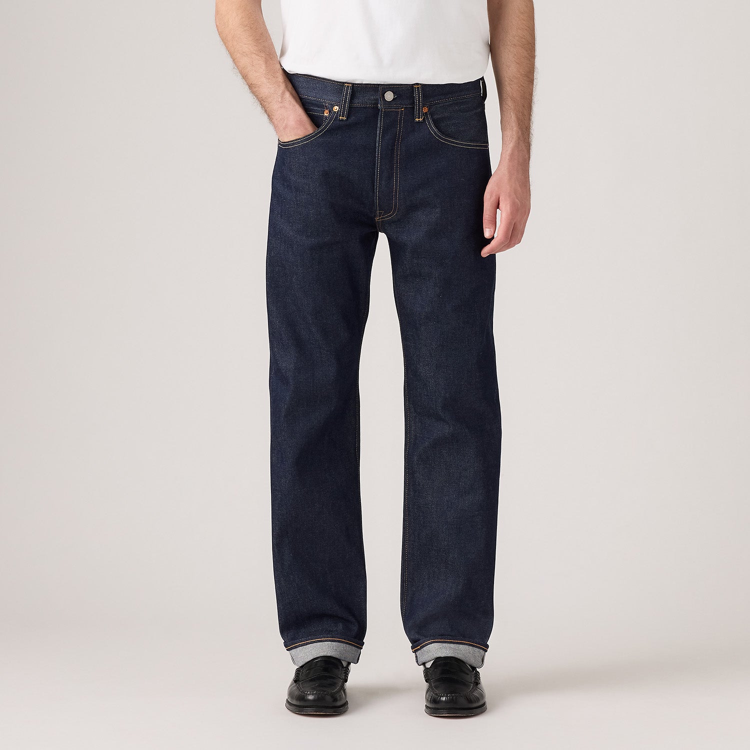 Levis M Denim Pant 501 Original, Hudson Selvedge Rigid