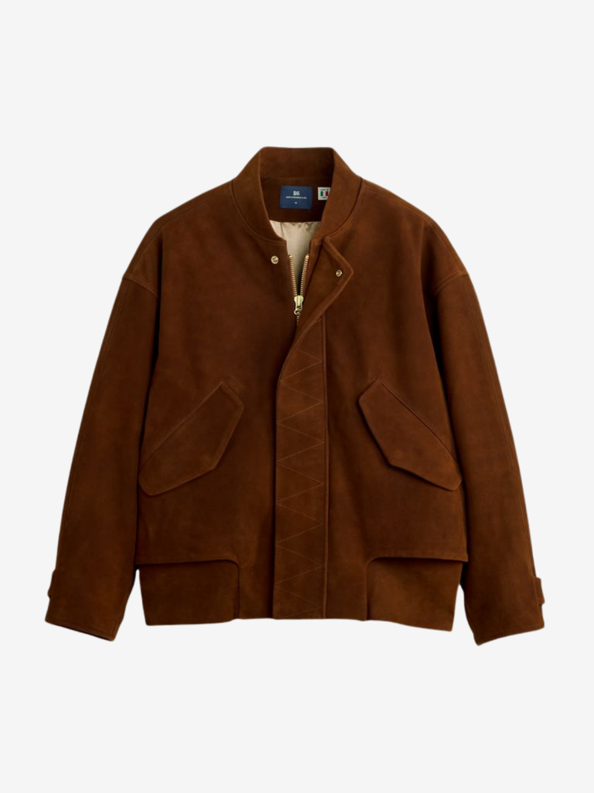 Levis M Jacket S Blue Tab Suede Bomber - Toffee