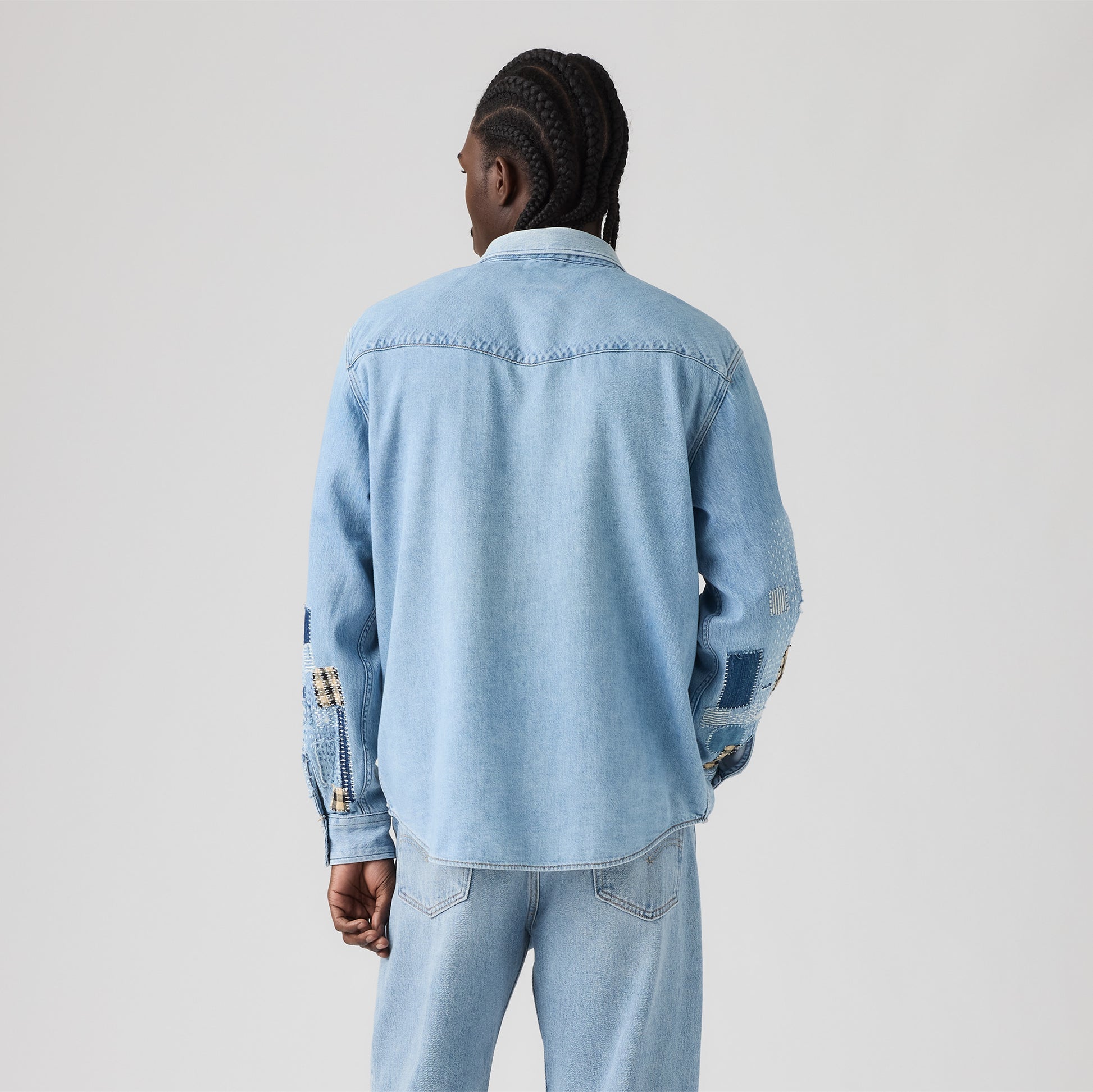 Levis M Shirt Relaxed Fit Western Shirt - Sashiko Western Light Indigo