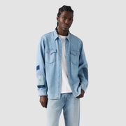Levis M Shirt Relaxed Fit Western Shirt - Sashiko Western Light Indigo